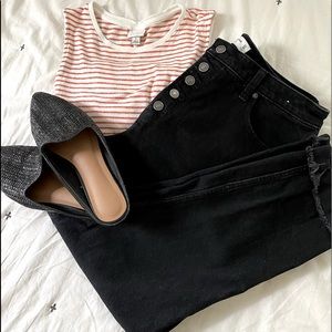 Abercrombie black denim straight leg jeans